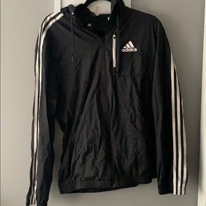 Adidas Black Windbreaker